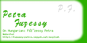 petra fuzessy business card